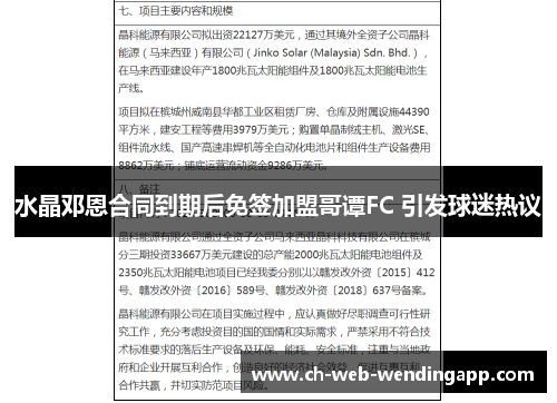 水晶邓恩合同到期后免签加盟哥谭FC 引发球迷热议